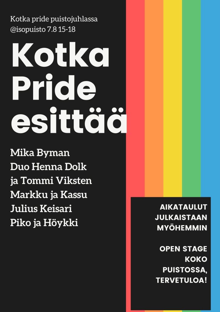 Kotka Pride 20221 esiintyjät